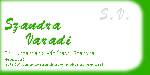 szandra varadi business card